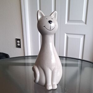 Charming Gray Cat Figurine